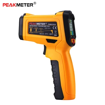 PEAKMETER PM6530B PM6530D Industrielle Infrarød Termometer -32~380℃ 12:1Non-kontakt IR Temperatur Tester Pyrometer Håndholdte