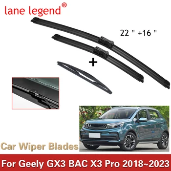 For Geely GX3 BAC X3 Pro 2018~2023 Foran Bageste Viskerblade Sæt Rengøring Vindue Forrude Forrude Børster Bil Tilbehør