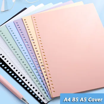 6 Ark A4 A5 B5 Løs-blad Book Cover Farverige Bærbare Tilfælde PP Vandtæt Notebook Shell DIY Planner Tilbehør