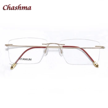 Chashma 2 G Uindfattede Titanium Briller Mænd Minus Nærsynet Frame Klar Mode Briller Kvinder for Progressive Bred 140