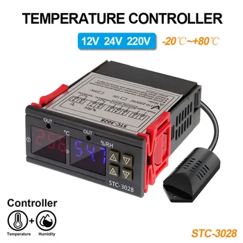 STC-3028/STC 1000 LED Digital Termostat for Inkubator Temperatur Controller Termoregulator Relæ Opvarmning Køling 12V 24V 220V