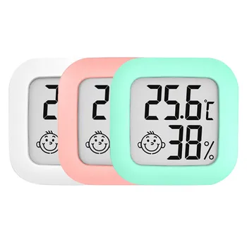 Mini-LCD-Digital Termometer Hygrometer Indendørs Elektronisk Temperatur Luftfugtighed Måler Sensor Måler Vejr Station til Hjemmet