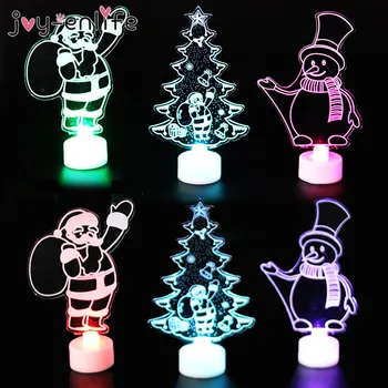 Jul boligindretning Farverige LED-Lys træ Santa Claus Nat lys, xmas jul nytår børn Gaver Lampe Christmas light