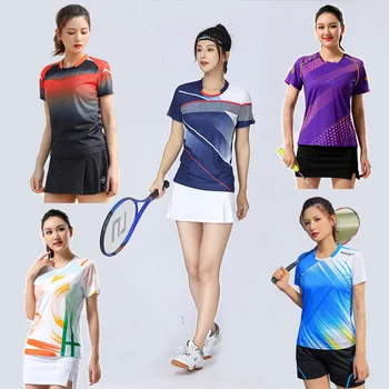Kvinder Tennis T-Shirt, Shorts Sæt, Kvindelige Badminton Jersey Nederdel Jakkesæt, Pige Bordtennis Tee Tøj, Volleyball, Fitness Sport Kit