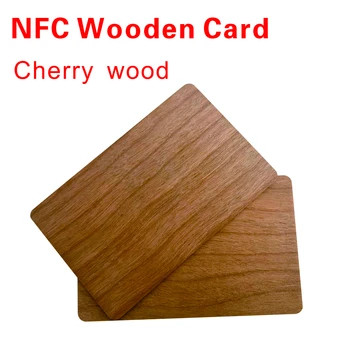 Vandtæt Naturlig Træ-NFC tag213 eller 216 RFID Blank Tag Kirsebærtræ visitkort af Høj Kvalitet adgangskontrol Kort