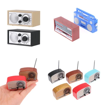 1STK 1:12 Dukkehus Miniature Radio Ornament Audio Afspiller Model Home Decor Foregive, Legetøj Dukke Hus Tilbehør