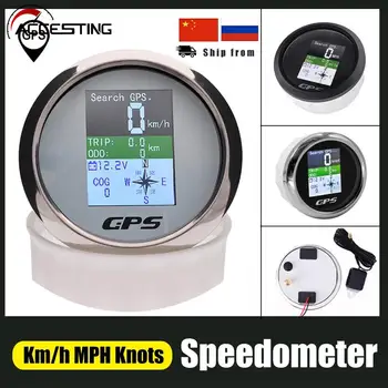 85mm GPS-Speedometer Med GPS Antenne Til Bil, Båd Motor Yacht TFT-Skærm, Vandtæt Kilometertæller Justerbar Tur ODO COG Voltmeter
