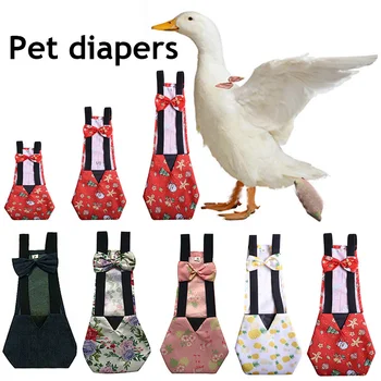 Kylling Fysiologiske Bukser Duck Bleer Goose Flyvning Passer Vaskbare Ble Pet Supplies Sløjfeknude Design Med Elastik Søde Piger