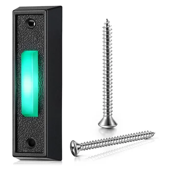 1STK Kabel Dørklokken Knappen med LED-Lys, Udskiftning Af Dørklokken Ringe Knappen, vægmonteret døråbner Skifte