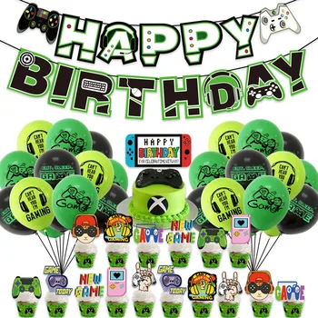 10stk Spil På Balloner, jeg Gaming Sort Grøn Latex Balloner Spil Theme En 1stHappy Fødselsdag Part Indretning Børn Drenge Balongerne Fordel