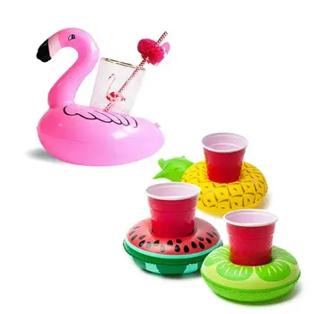  Oppustelige Flydende Drikke Coaster Flydende Cup Kopholder Til Hawaii Party Supplies Swimmingpool Fødselsdag Dekoration