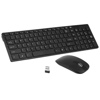 K-06 2,4 G Trådløst Tastatur og Mus Combo Computer Tastatur med Mus Plug and Play-Tastatur til Bærbar
