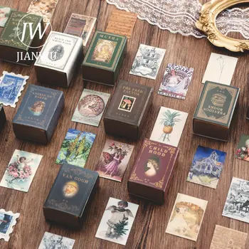 JIANWU 100 Ark Lille Samling af Bøger Serie Vintage Mini Kort Materiale Papir Kreative DIY Junk Tidende Collage Papirvarer